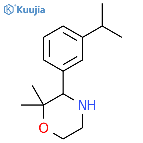 2,2-Dimethyl-3-[3-(propan-2-yl)phenyl]morpholine structure