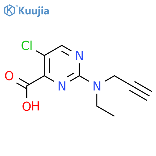 5-chloro-2-ethyl(prop-2-yn-1-yl)aminopyrimidine-4-carboxylic acid structure