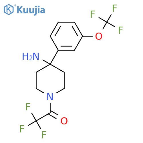 1-{4-amino-4-3-(trifluoromethoxy)phenylpiperidin-1-yl}-2,2,2-trifluoroethan-1-one structure