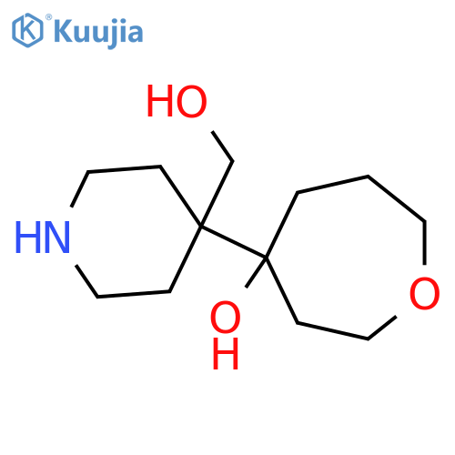 4-4-(hydroxymethyl)piperidin-4-yloxepan-4-ol structure