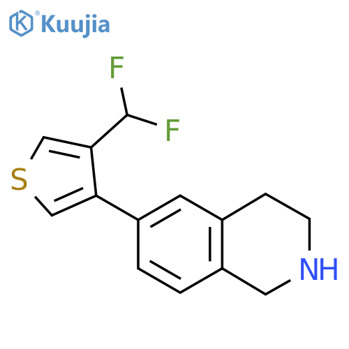 6-4-(difluoromethyl)thiophen-3-yl-1,2,3,4-tetrahydroisoquinoline structure