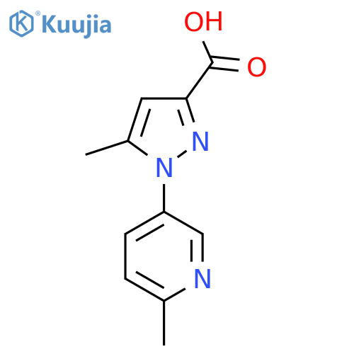 5-methyl-1-(6-methylpyridin-3-yl)-1H-pyrazole-3-carboxylic acid structure