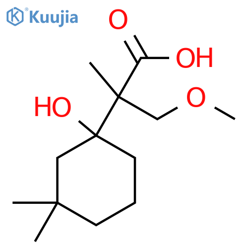 2-(1-Hydroxy-3,3-dimethylcyclohexyl)-3-methoxy-2-methylpropanoic acid structure