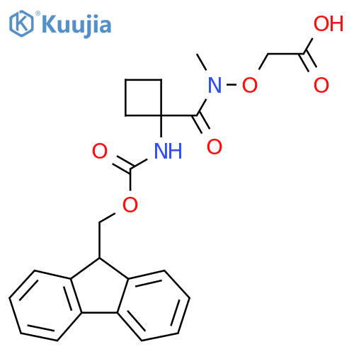 2-({1-1-({(9H-fluoren-9-yl)methoxycarbonyl}amino)cyclobutyl-N-methylformamido}oxy)acetic acid structure