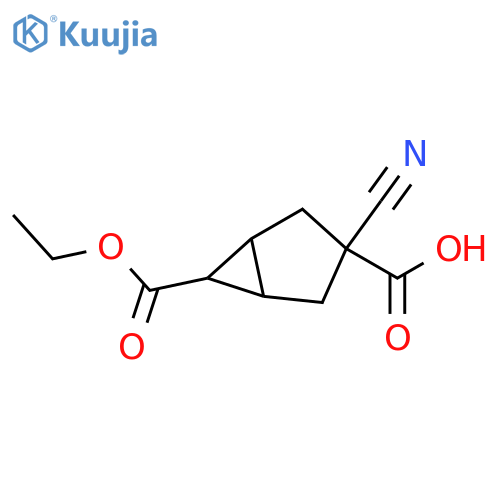 3-cyano-6-(ethoxycarbonyl)bicyclo3.1.0hexane-3-carboxylic acid structure