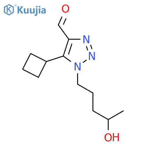 5-cyclobutyl-1-(4-hydroxypentyl)-1H-1,2,3-triazole-4-carbaldehyde structure