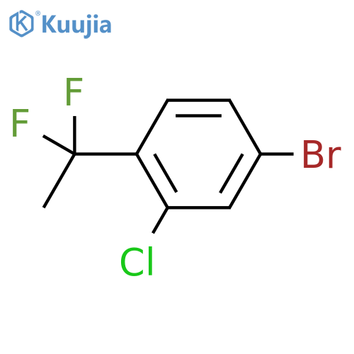 4-bromo-2-chloro-1-(1,1-difluoroethyl)benzene structure