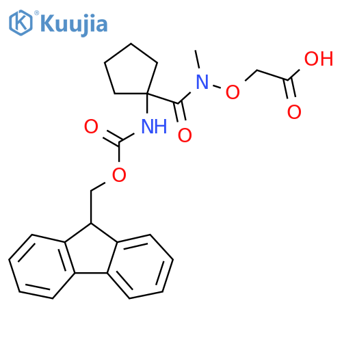 2-({1-1-({(9H-fluoren-9-yl)methoxycarbonyl}amino)cyclopentyl-N-methylformamido}oxy)acetic acid structure