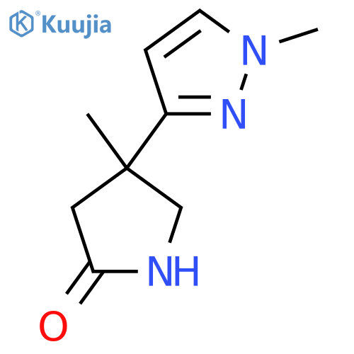 4-methyl-4-(1-methyl-1H-pyrazol-3-yl)pyrrolidin-2-one structure