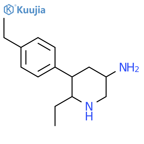 6-ethyl-5-(4-ethylphenyl)piperidin-3-amine structure