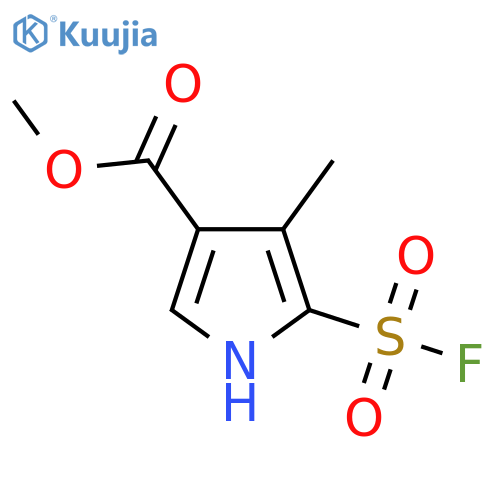 methyl 5-(fluorosulfonyl)-4-methyl-1H-pyrrole-3-carboxylate structure