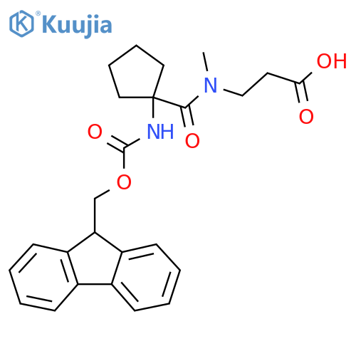 3-{1-1-({(9H-fluoren-9-yl)methoxycarbonyl}amino)cyclopentyl-N-methylformamido}propanoic acid structure
