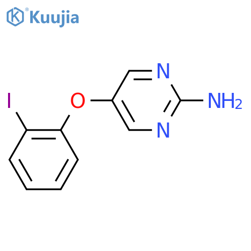 5-(2-iodophenoxy)pyrimidin-2-amine structure
