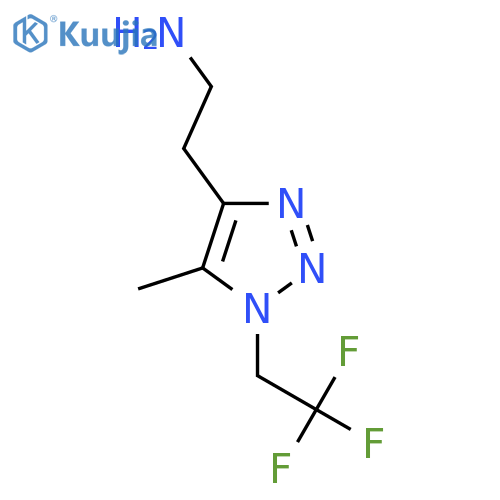 2-5-methyl-1-(2,2,2-trifluoroethyl)-1H-1,2,3-triazol-4-ylethan-1-amine structure