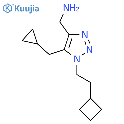 1-(2-cyclobutylethyl)-5-(cyclopropylmethyl)-1H-1,2,3-triazol-4-ylmethanamine structure