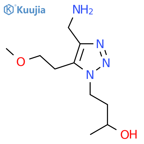 4-4-(aminomethyl)-5-(2-methoxyethyl)-1H-1,2,3-triazol-1-ylbutan-2-ol structure