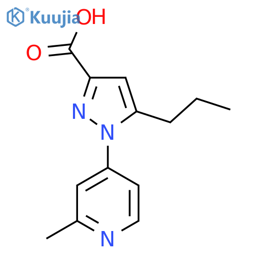 1-(2-methylpyridin-4-yl)-5-propyl-1H-pyrazole-3-carboxylic acid structure