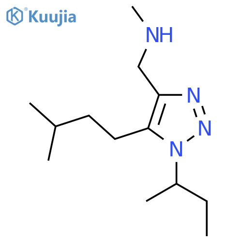 {1-(butan-2-yl)-5-(3-methylbutyl)-1H-1,2,3-triazol-4-ylmethyl}(methyl)amine structure