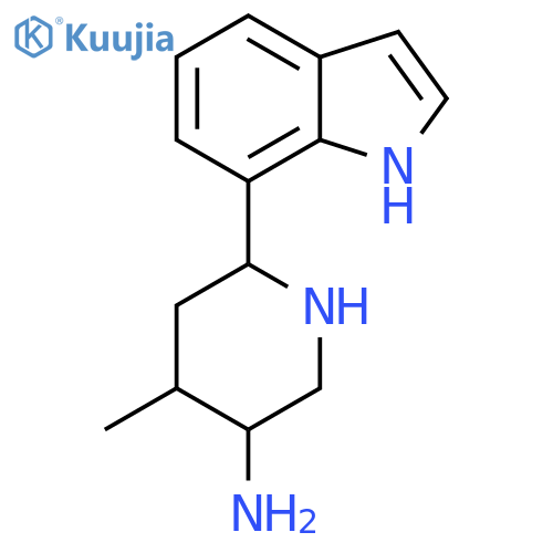 6-(1H-indol-7-yl)-4-methylpiperidin-3-amine structure