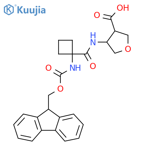 4-1-({(9H-fluoren-9-yl)methoxycarbonyl}amino)cyclobutaneamidooxolane-3-carboxylic acid structure