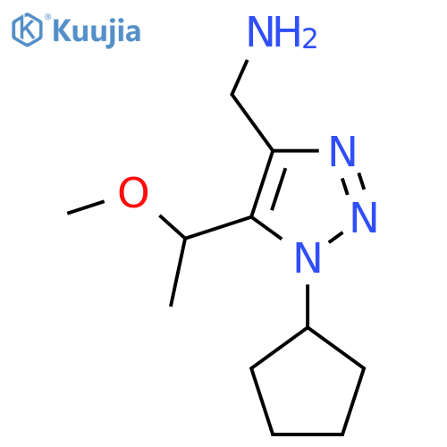 1-cyclopentyl-5-(1-methoxyethyl)-1H-1,2,3-triazol-4-ylmethanamine structure