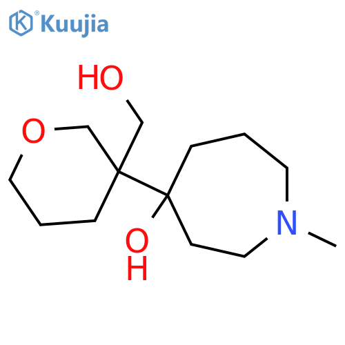 4-3-(hydroxymethyl)oxan-3-yl-1-methylazepan-4-ol structure