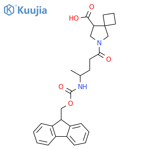 6-4-({(9H-fluoren-9-yl)methoxycarbonyl}amino)pentanoyl-6-azaspiro3.4octane-8-carboxylic acid structure