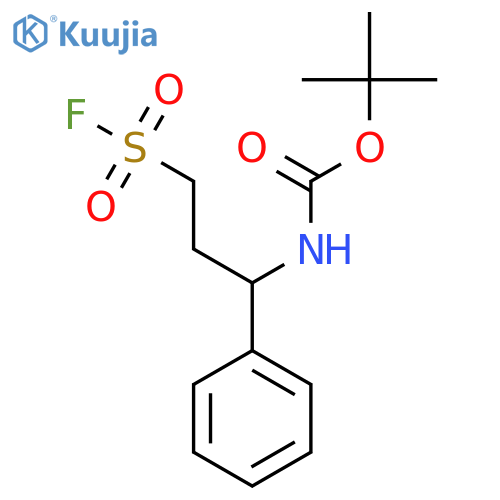 tert-butyl N-3-(fluorosulfonyl)-1-phenylpropylcarbamate structure