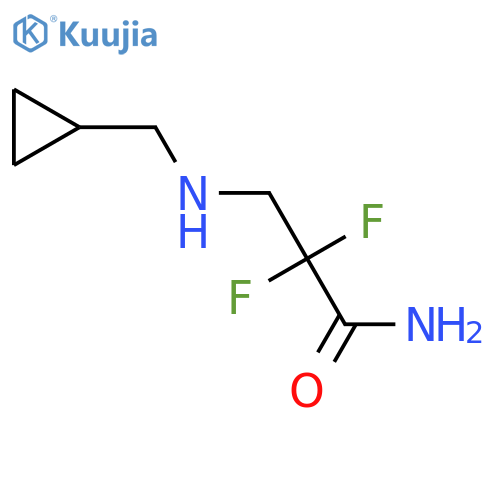 3-(cyclopropylmethyl)amino-2,2-difluoropropanamide structure