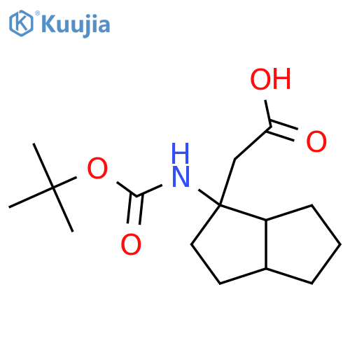 2-(1-{(tert-butoxy)carbonylamino}-octahydropentalen-1-yl)acetic acid structure