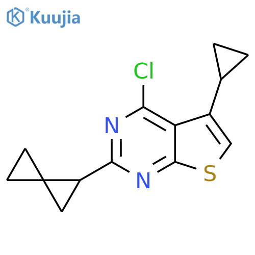 4-chloro-5-cyclopropyl-2-{spiro2.2pentan-1-yl}thieno2,3-dpyrimidine structure