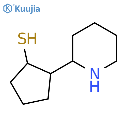 2-(piperidin-2-yl)cyclopentane-1-thiol structure