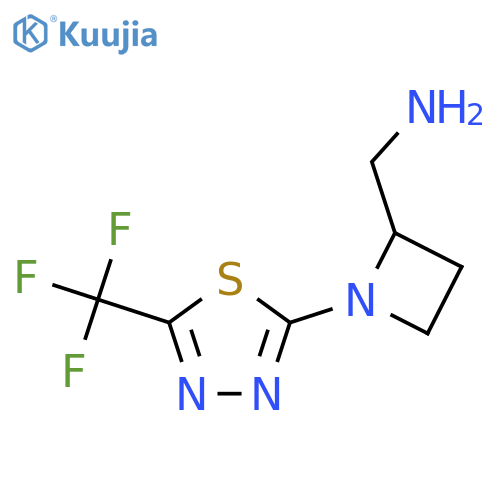 {1-5-(trifluoromethyl)-1,3,4-thiadiazol-2-ylazetidin-2-yl}methanamine structure