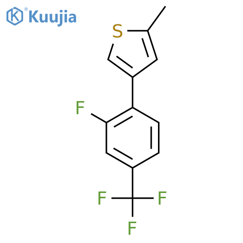 4-2-fluoro-4-(trifluoromethyl)phenyl-2-methylthiophene structure
