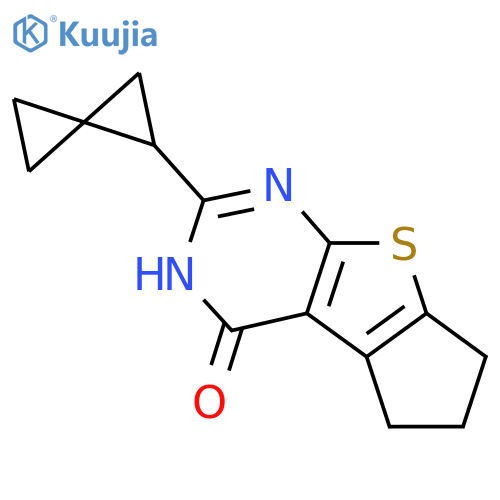 10-{spiro2.2pentan-1-yl}-7-thia-9,11-diazatricyclo6.4.0.0,2,6dodeca-1(8),2(6),9-trien-12-one structure