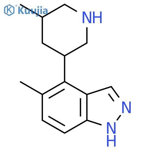 5-methyl-4-(5-methylpiperidin-3-yl)-1H-indazole structure