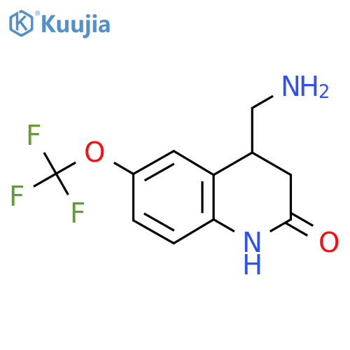 4-(aminomethyl)-6-(trifluoromethoxy)-1,2,3,4-tetrahydroquinolin-2-one structure