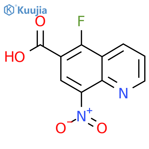 5-fluoro-8-nitroquinoline-6-carboxylic acid structure