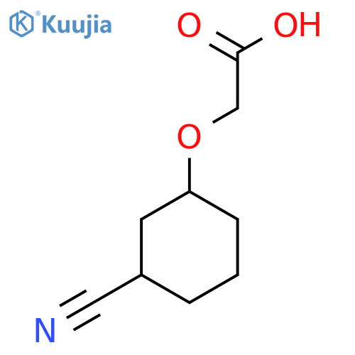 2-(3-cyanocyclohexyl)oxyacetic acid structure