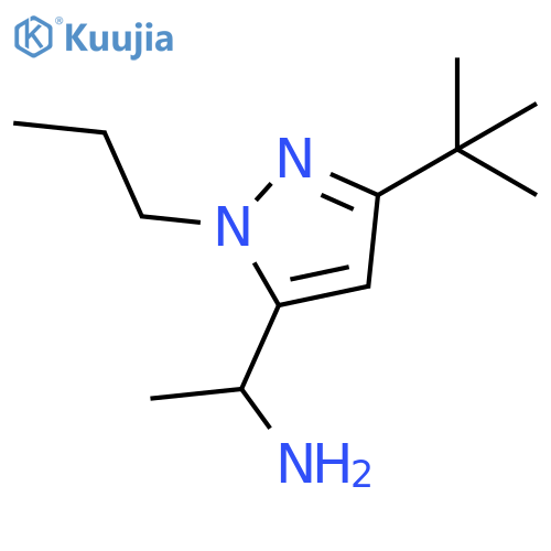 1-(3-tert-butyl-1-propyl-1H-pyrazol-5-yl)ethan-1-amine structure