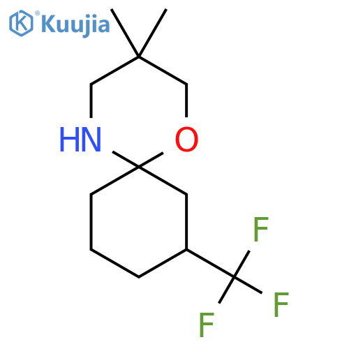 3,3-dimethyl-8-(trifluoromethyl)-1-oxa-5-azaspiro5.5undecane structure