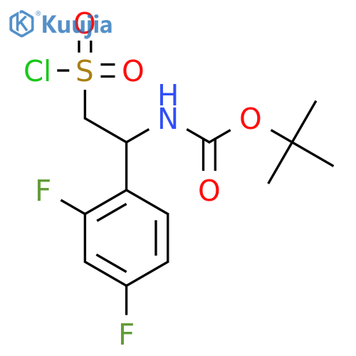 tert-butyl N-2-(chlorosulfonyl)-1-(2,4-difluorophenyl)ethylcarbamate structure
