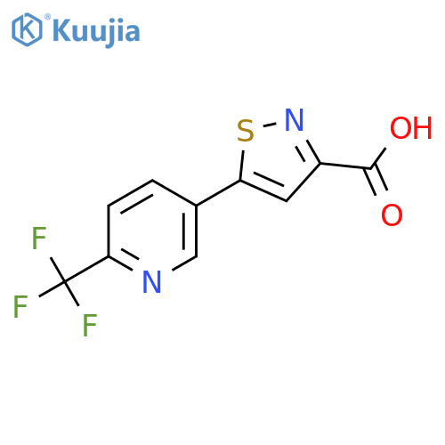 5-6-(trifluoromethyl)pyridin-3-yl-1,2-thiazole-3-carboxylic acid structure
