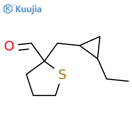 2-(2-ethylcyclopropyl)methylthiolane-2-carbaldehyde structure