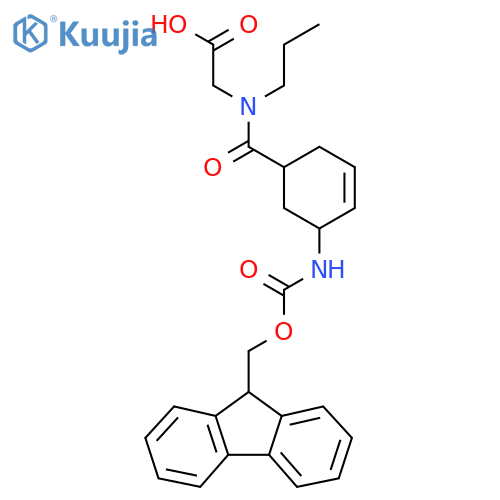 2-{1-5-({(9H-fluoren-9-yl)methoxycarbonyl}amino)cyclohex-3-en-1-yl-N-propylformamido}acetic acid structure