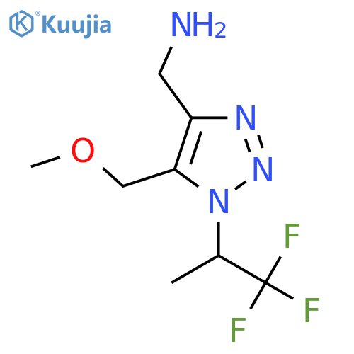 5-(methoxymethyl)-1-(1,1,1-trifluoropropan-2-yl)-1H-1,2,3-triazol-4-ylmethanamine structure