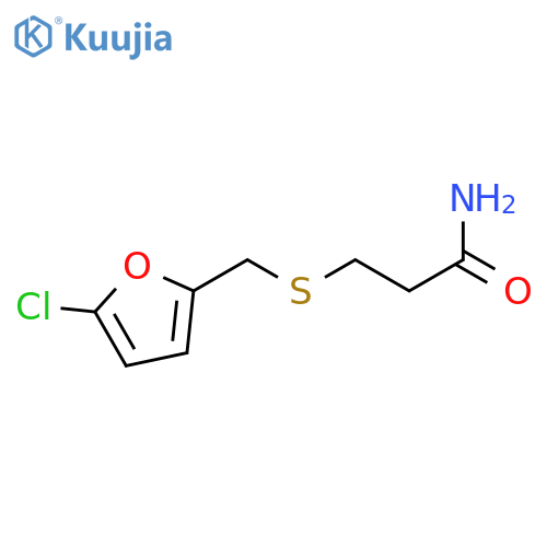 3-{(5-chlorofuran-2-yl)methylsulfanyl}propanamide structure