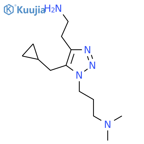 2-5-(cyclopropylmethyl)-1-3-(dimethylamino)propyl-1H-1,2,3-triazol-4-ylethan-1-amine structure