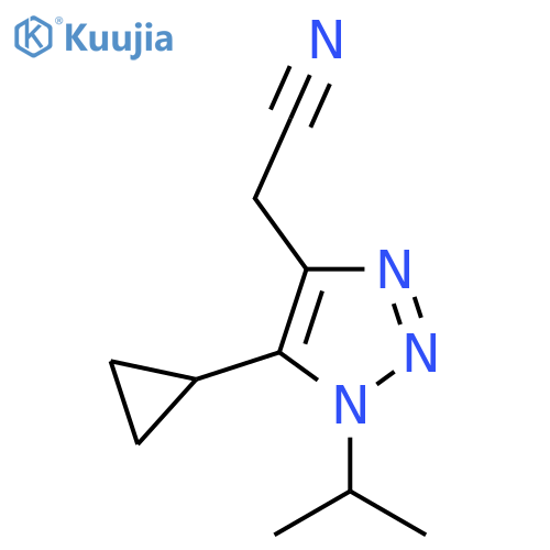 2-5-cyclopropyl-1-(propan-2-yl)-1H-1,2,3-triazol-4-ylacetonitrile structure
