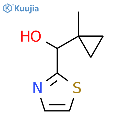 (1-methylcyclopropyl)(1,3-thiazol-2-yl)methanol structure